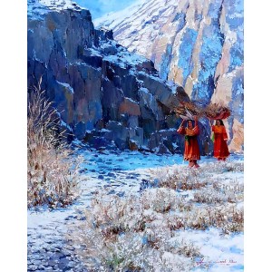 Naseeb Khan, 24 x 30 Inch, Oil on Canvas, Landscape Painting, AC-NSBK-021